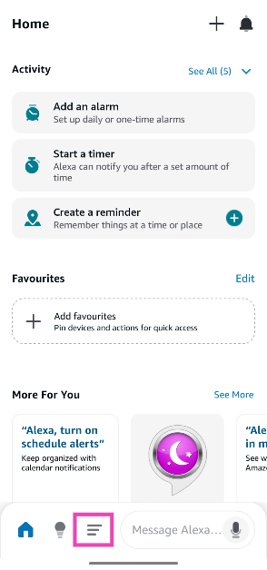 Step 2: Tap the menu icon at the bottom of the screen.