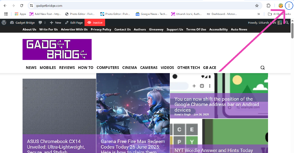 Step 1: Hit the ellipses in the top-right corner of the screen.