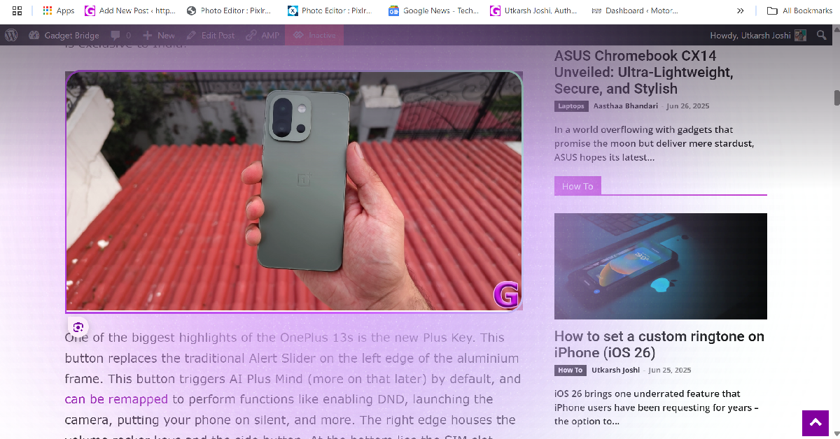 Step 6: Select an image by dragging the cursor over it.