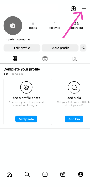 Step 1: Go to your Instagram profile and hit the hamburger menu in the top right corner of the screen. How to share Spotify songs on Instagram Notes in real time