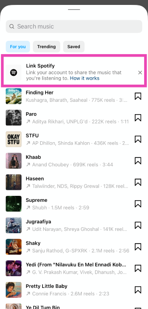 Step 4: Tap on Link to Spotify.