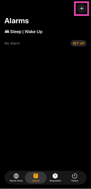 Step 3: Hit the plus icon in the top right corner of the screen. You can now change the snooze duration of your iPhone alarms: Here’s how