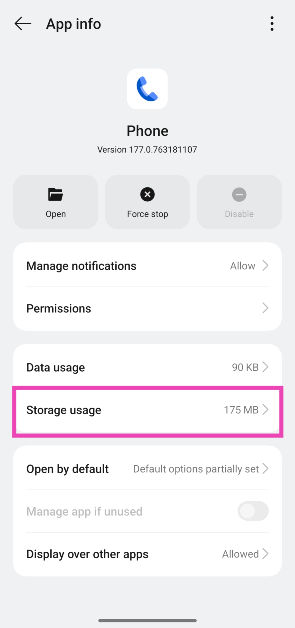 Step 3: Tap on Storage.