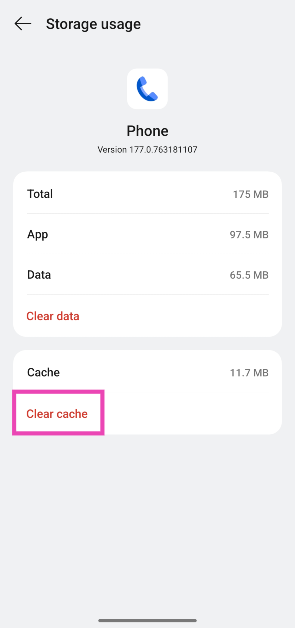 Step 4: Hit Clear cache.
