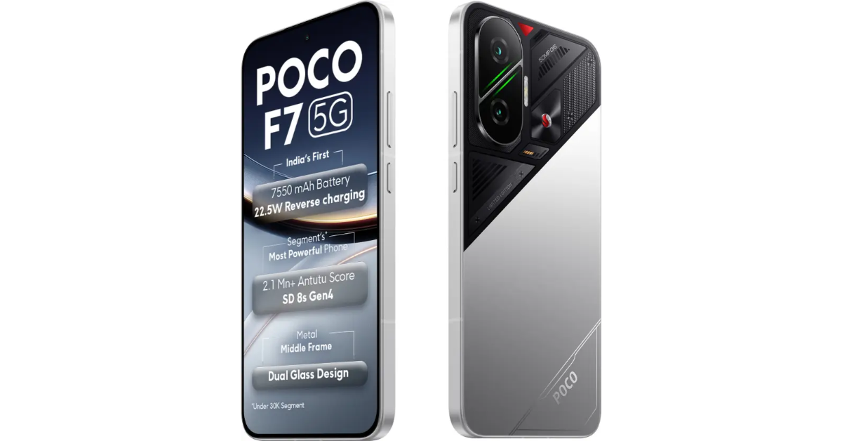 Poco F7 5G with Qualcomm Snapdragon 8s Gen 4 SoC launched in India