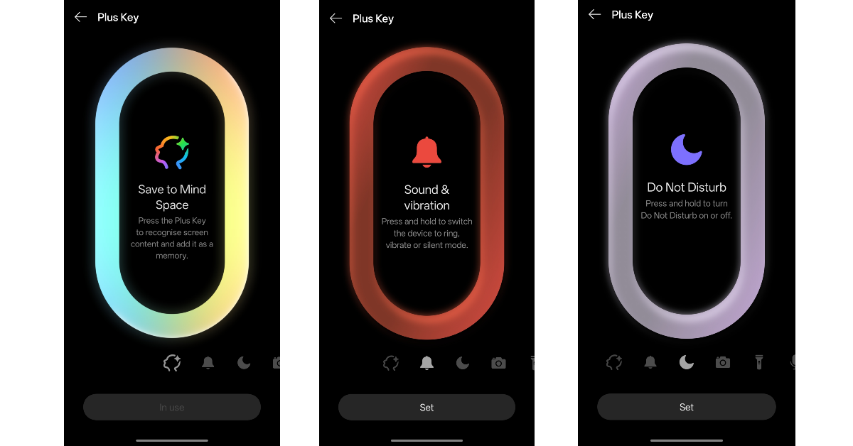 Step 3: Swipe left and right to go through the different functions.