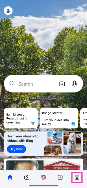 Step 2: Hit the menu icon in the bottom right corner of the screen.