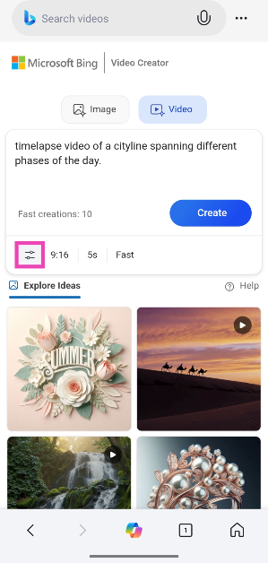 Step 4: Enter a prompt in the box.