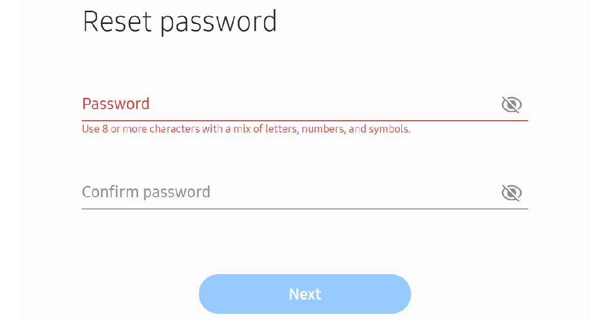 Step 11: Enter a new password and confirm it.