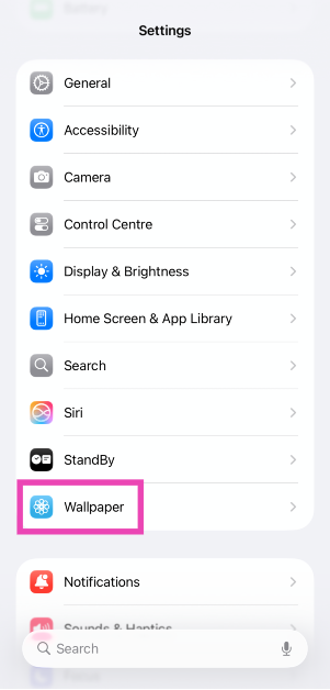 Step 1: Go to Settings and select Wallpaper. You can also long-press the lock screen to customise it.