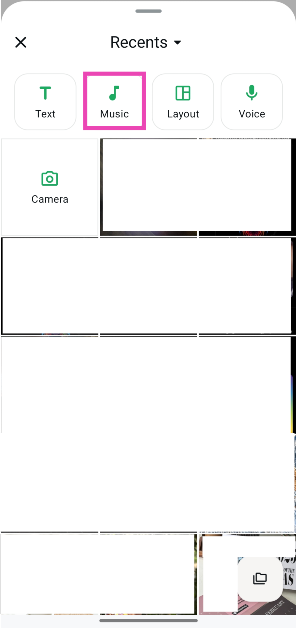 Step 4: Select Music. How to upload a song as your WhatsApp status