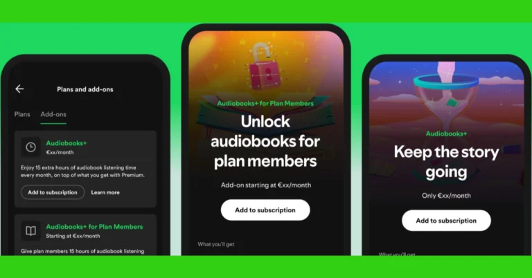 Spotify announced two new add-on subscriptions to Audiobooks+