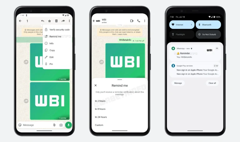 WhatsApp rolls out 'Remind Me' feature, a notification reminder for chat messages for Android Beta users