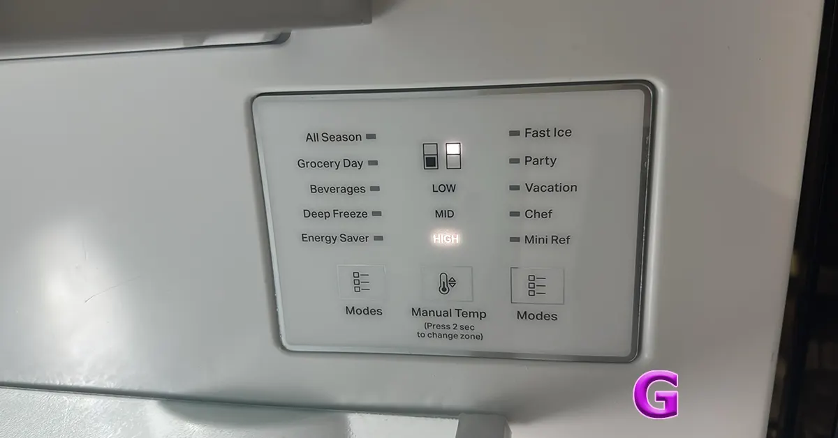 Whirlpool Intellifresh Pro 308L Review inside panel