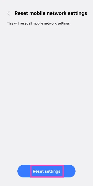 Step 4: Select Reset settings. 10 ways to fix the ‘Not Registered on Network’ error on Samsung Galaxy phones