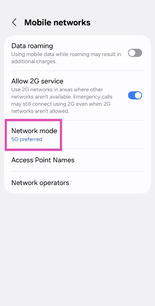 network mode 10 ways to fix the ‘Not Registered on Network’ error on Samsung Galaxy phones