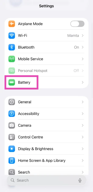 Step 1: Go to Settings and select Battery. 8 Ways to Check if your iPhone or Android is Refurbished or Brand New