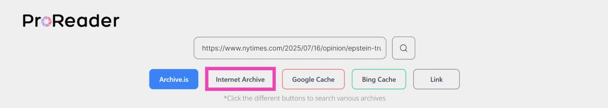 3. Select an archive.