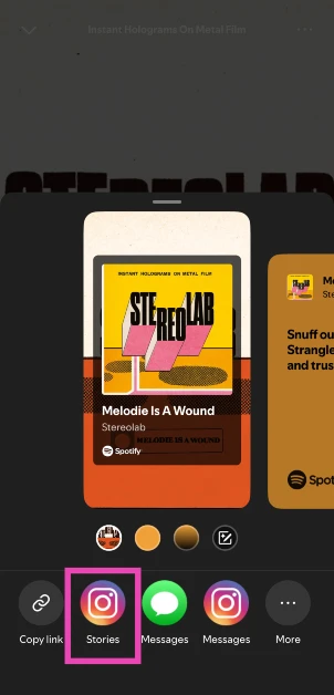 Step 3: Tap on Stories.