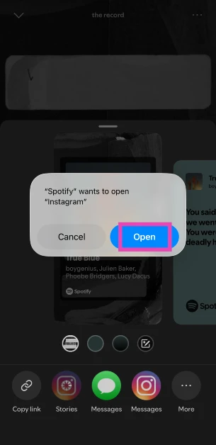 Step 4: Instagram will automatically open on your phone. If you’re asked to open the app, hit OK.