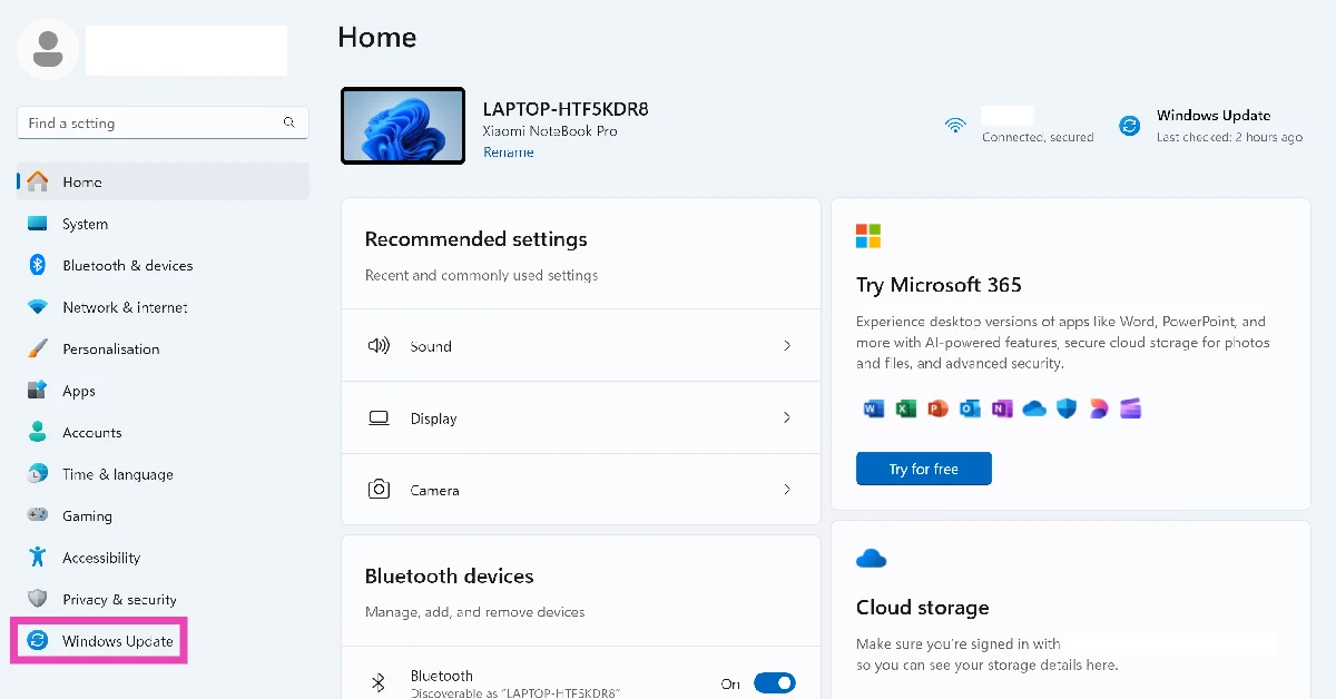 Step 1: Go to Settings and select Windows Update from the sidebar.