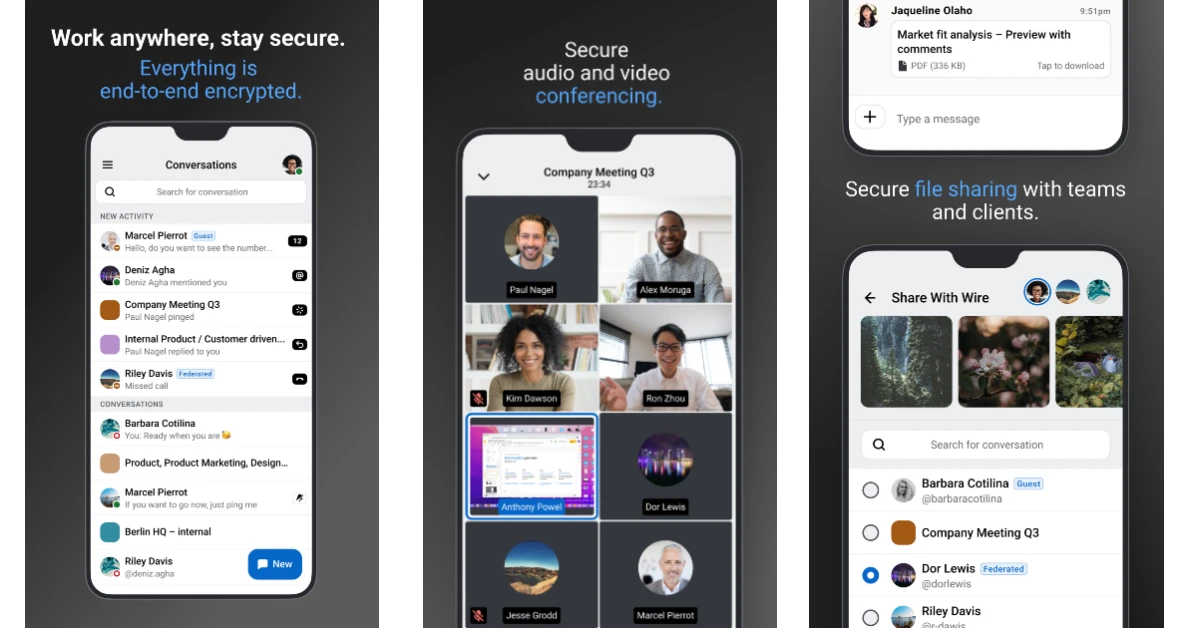Wire 15 messaging apps that work without a phone number