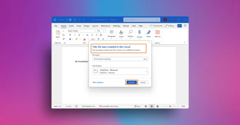 Windows Update: Now Microsoft Word can automatically save new documents to the cloud