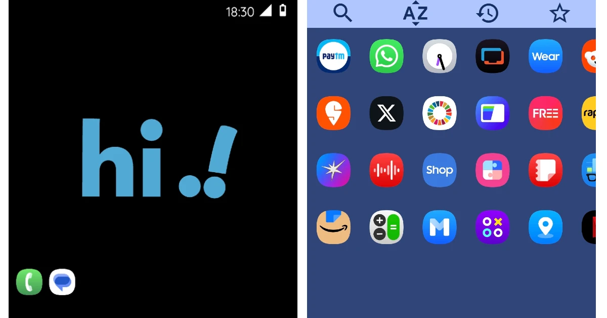 Step 5: Swipe up to view the app drawer. 3 ways to launch any app on Samsung Galaxy Z Flip’s cover screen