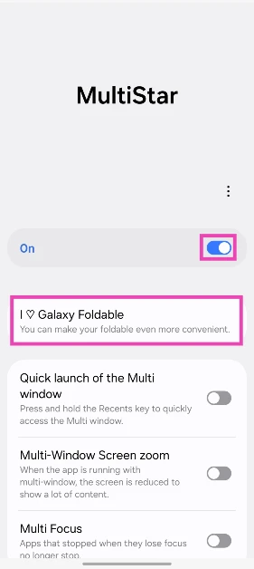 Step 6: Tap on I ♡ Galaxy Foldable.