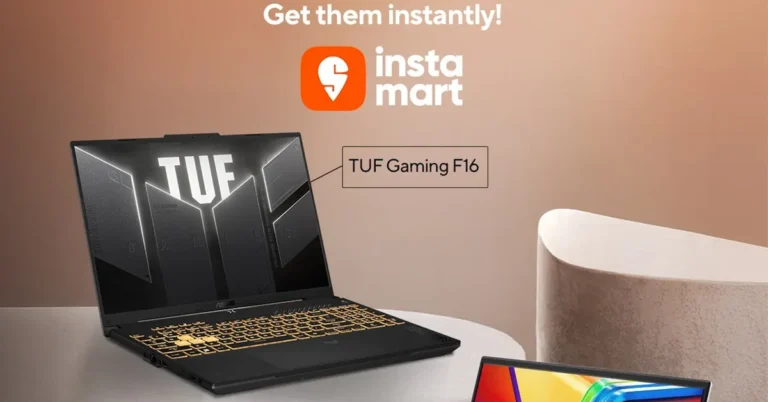 fast laptop delivery in India ASUS laptops on Swiggy Instamar