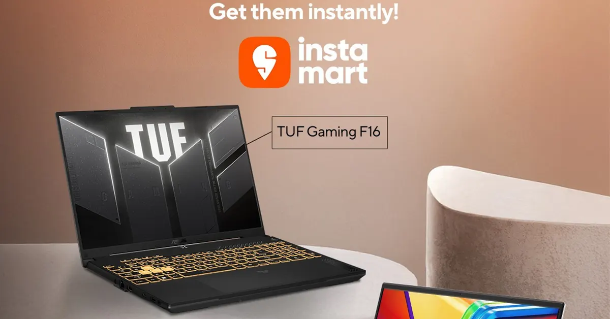 fast laptop delivery in India ASUS laptops on Swiggy Instamar