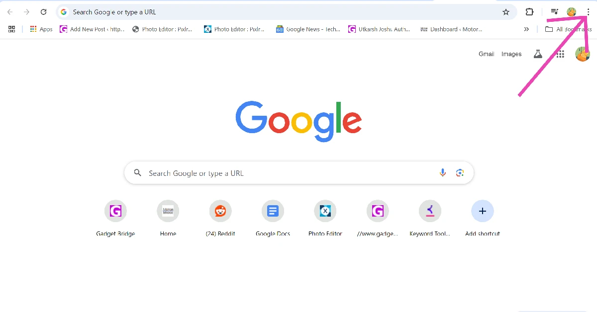 Step 1: Launch Google Chrome on your PC and click the ellipses at the top right corner of the screen. 6 ways to scan QR Codes on a Windows PC
