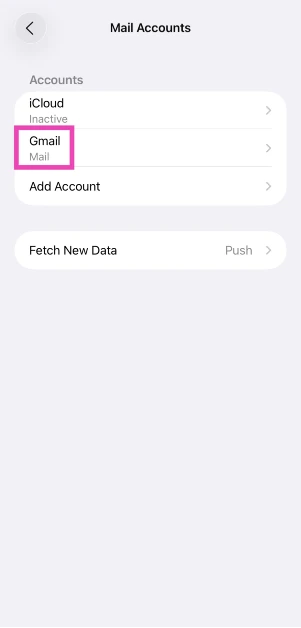 Step 4: Tap on your account client.