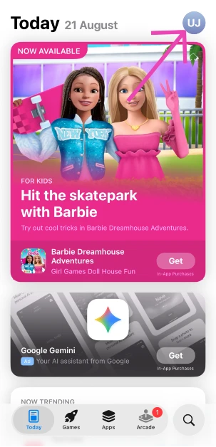 Step 2: Tap your profile icon in the top-right corner of the screen.