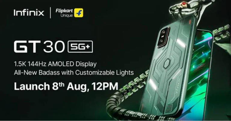 Infinix revealed the GT 30 5G+ India Launch Date, key specs revealed