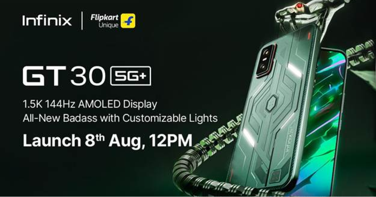 Infinix revealed the GT 30 5G+ India Launch Date, key specs revealed