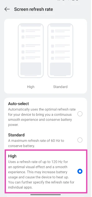Step 3: Select High. Top 9 Ways to Fix Screen Flickering on Android (Working)