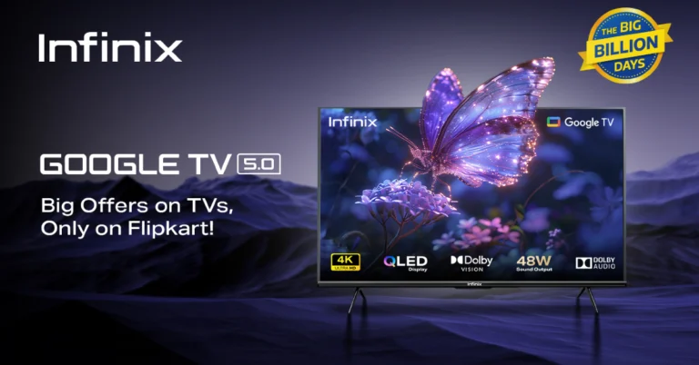 Infinix's latest QLED Google TV line-up is now available on sale for Big Billion Days shoppers