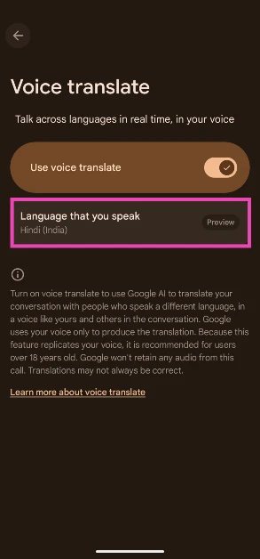 Step 6: Tap on Languages that you speak. How to enable voice translation for phone calls on Google Pixel