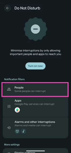 Step 4: Tap on People.