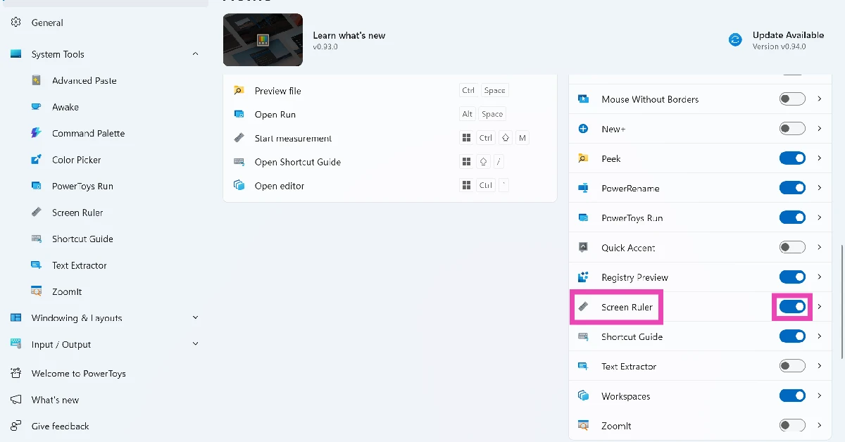 Step 2: Launch Microsoft Power Toys and turn on the toggle switch next to the Screen Ruler module. 4 ways to use your iPhone or Android phone as a ruler