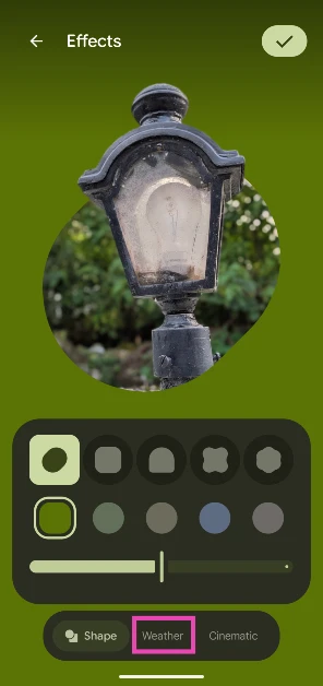 Step 5: Switch to the Weather tab.