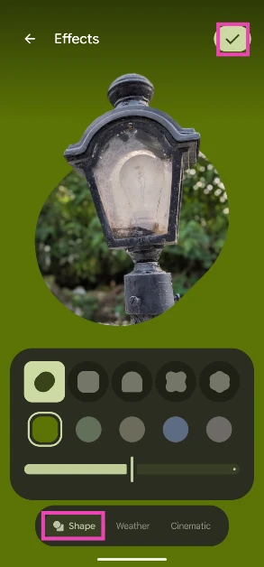 Step 3: Switch to the Shapes tab. How to add lock screen effects on Android 16