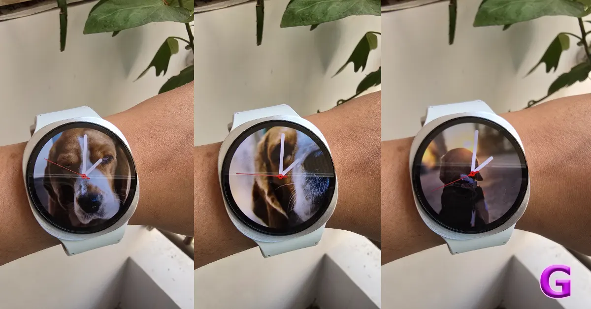 One interesting feature is the capability to personalise the Photos watch face. Users can upload an animated GIF from their gallery by selecting a backdrop and hitting the Add icon. Users may also pick numerous GIFs, which makes the personalisation process more dynamic. After selecting the GIFs, users may further customise the watch face by customising the clock and adding complications, which improves functionality and customisation.