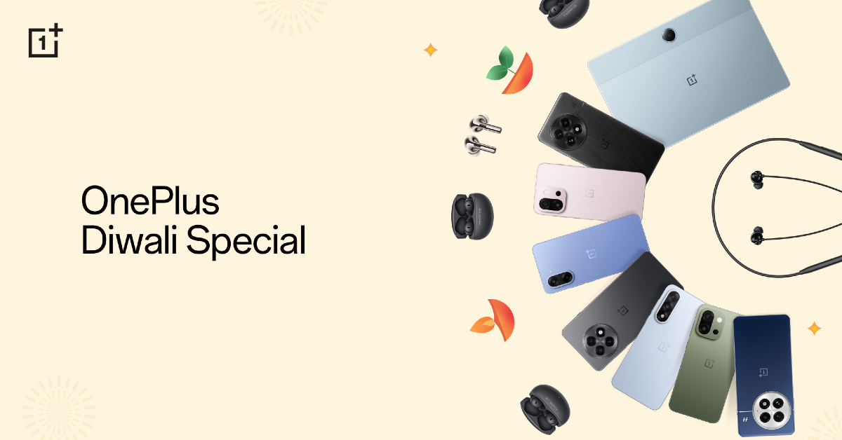 OnePlus is offering special Diwali deals on its smartphones, tablets, and audio devices