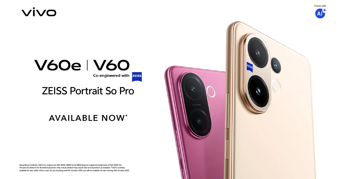 Vivo V60e with a 200MP camera sensor is now available for purchase in India