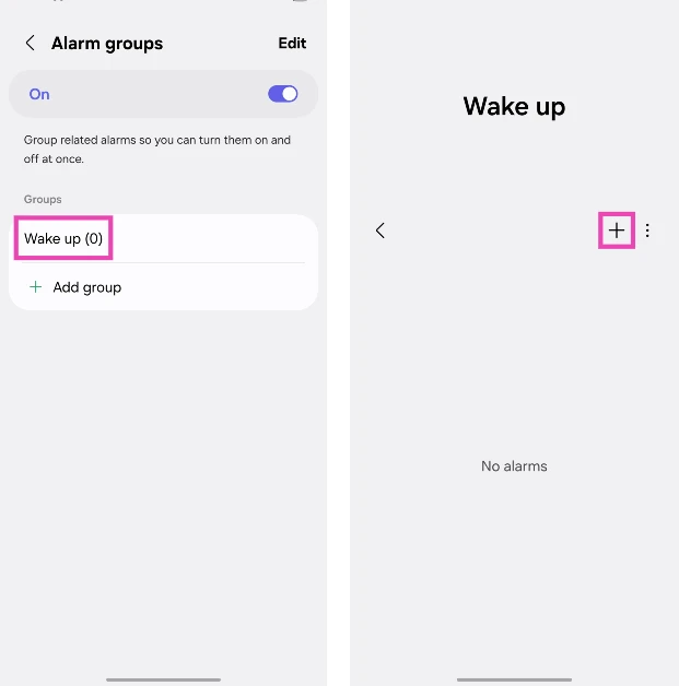 Step 6: Select the group and tap the plus icon.
