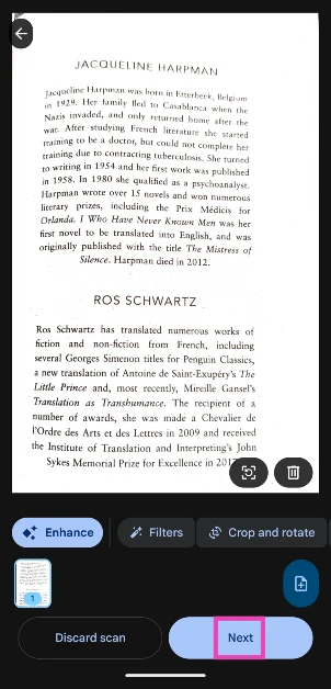 Step 7: When you’re done, hit Next. 2 ways to scan and send documents on WhatsApp (Android and iOS)