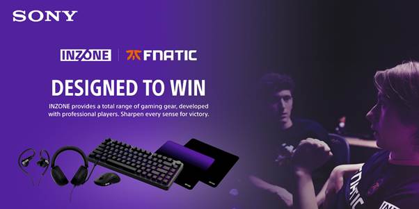 Sony announced INZONE gaming accessories co-developed with Fnatic