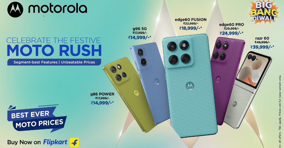Flipkart Big Bang Diwali: Motorola announced massive deals on smartphones, tablets and more